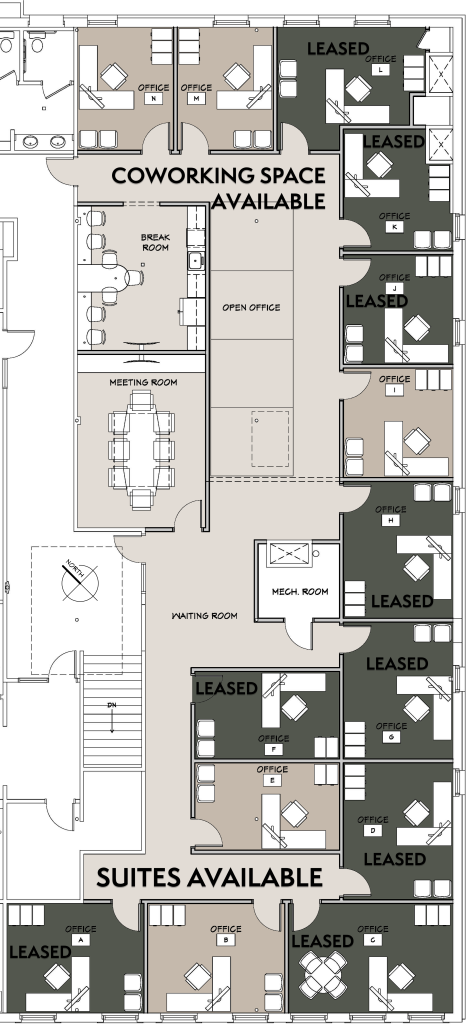 Suite 220 Upper floor plan